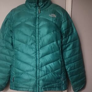 The North Face Turquoise Quilted Jacket